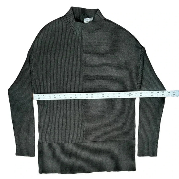 CYRUS Olive Green Sweater‎ Mock Turtleneck Long Sleeve & Length Soft Cozy sz L - Picture 5 of 9